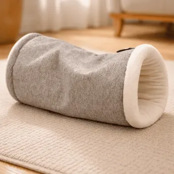 Tunnel pour lapins &ndash; Tunnel douillet en tissu, lit et cachette - Bubimex