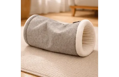 Tunnel pour lapins &ndash; Tunnel douillet en tissu, lit et cachette - Bubimex