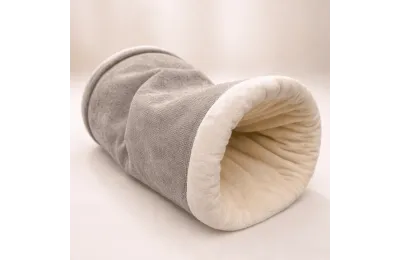 Tunnel pour lapins &ndash; Tunnel douillet en tissu, lit et cachette - Bubimex