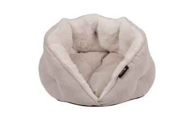 Lit pani&egrave;re pour chats en velours c&ocirc;tel&eacute; &ndash; Cocooning, confortable et lavable - District 70