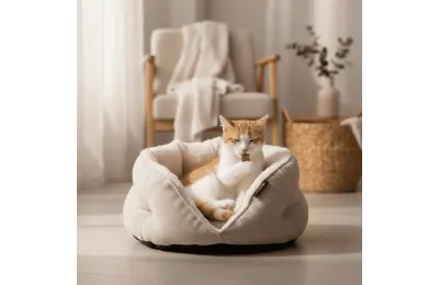 Cuccia per gatti in velluto a coste &ndash; accogliente, confortevole e lavabile