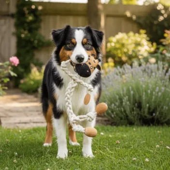 Gioco per cani in corda &ndash; forma di giraffa &ndash; taglia L