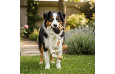 Juguete para perros de cuerda &ndash; forma de jirafa &ndash; talla L