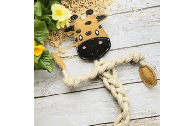 Rope Dog Toy &ndash; Giraffe Shape &ndash; Size L - Funny Zoo