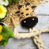 Rope Dog Toy &ndash; Giraffe Shape &ndash; Size L - Funny Zoo
