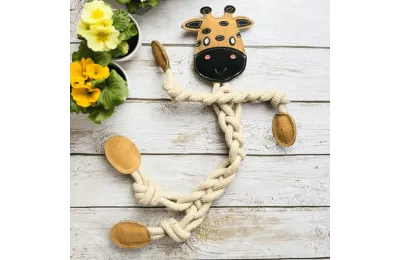 Juguete para perros de cuerda &ndash; forma de jirafa &ndash; talla L - Funny Zoo
