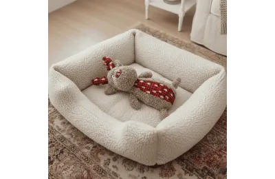 Hundespielzeug aus weichem Pl&uuml;sch &ndash; Rentierform &ndash; Standardgr&ouml;&szlig;e - Flamingo