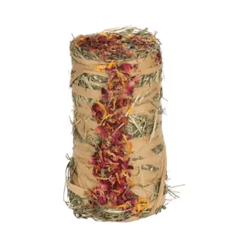 Snack natural &ndash; rollo de heno con flores - Flamingo