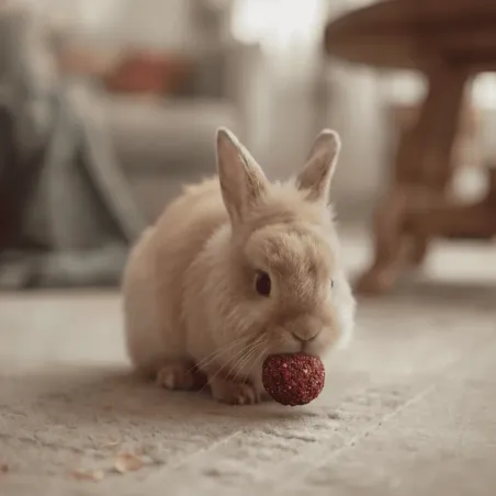 Rabbit Beetroot Balls (x6) | 95% Hay, Natural Dental Chew | Made in France