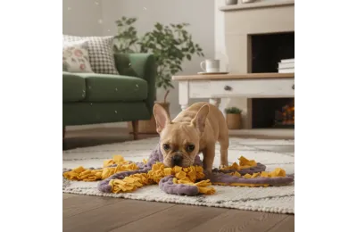 Alfombra olfativa para cachorros y perros peque&ntilde;os &ndash; Pulpo Ocre & Topo