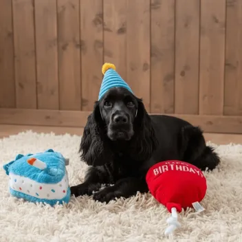 Piccolo set regalo di compleanno per cani - Set di 3 giocattoli - ZippPaws