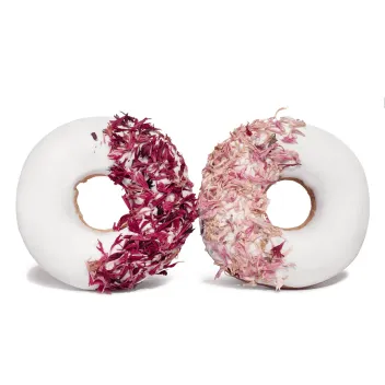 Anti-gaspi : duo donuts met roze korenbloem voor paarden - Candy Horse