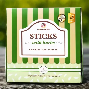 Anti-Gaspi : Coffret de 6 B&acirc;tonnets aux herbes pour chevaux - Candy Horse
