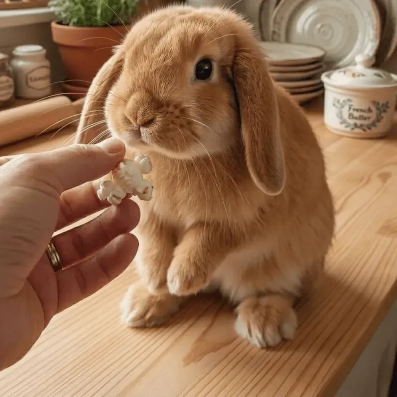 Rabbit Treat Made in France | Popcorn, Mango & Banana | Natural Crunch