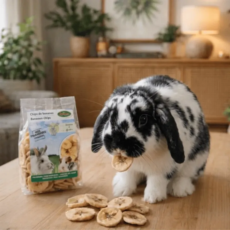 Chips de Pl&aacute;tano Naturales para Conejos (150 g)