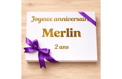 Piccolo cofanetto di compleanno personalizzato per conigli - Merlin&Cie