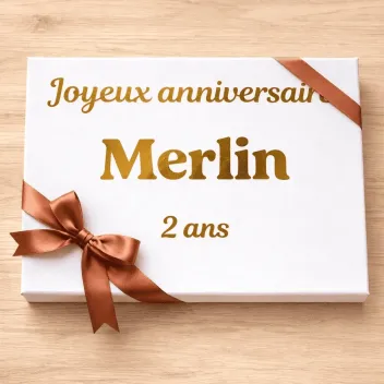 Grande cofanetto di compleanno personalizzato per conigli - Merlin&Cie