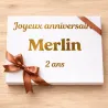 Grand coffret anniversaire personnalis&eacute; pour lapin | Merlin&Cie