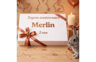 Large personalised birthday box for rabbits