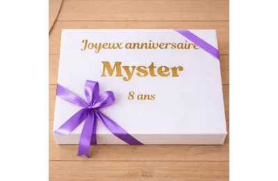 Caja de cumplea&ntilde;os personalizada para perros &ndash; caja mediana - Merlin&Cie