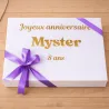 Gran caja de cumplea&ntilde;os personalizada para perros peque&ntilde;os - Merlin&Cie