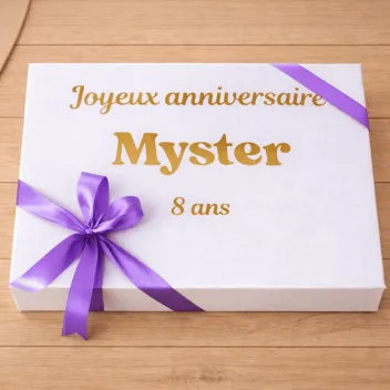 Grand coffret anniversaire personnalis&eacute; pour chien &ndash; chiens moyens et grands - Merlin&Cie
