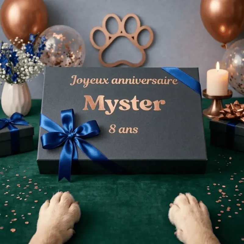 Gro&szlig;es personalisiertes Geburtstagsset f&uuml;r Hunde &ndash; f&uuml;r mittelgro&szlig;e und gro&szlig;e Hunde