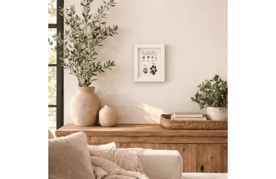 Cornice ricordo con impronte della famiglia e della zampa dell&rsquo;animale - The Lovely Gift Group