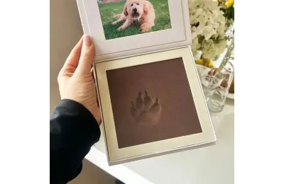 Herinneringskader met pootafdruk voor honden
