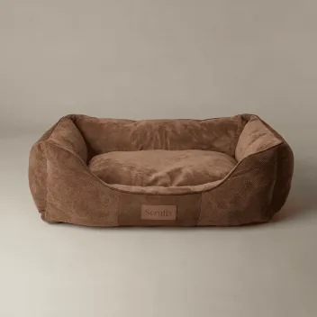 Weiches Hundebett 60 x 50 cm &ndash; komfortabler Liegeplatz in Schokoladenbraun - Scruffs