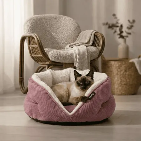 Panier cocon moelleux pour chat &ndash; coussin enveloppant doux et design