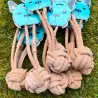 Suede Ball with Rope for Dogs - Funny Zoo