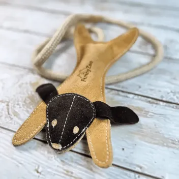 Juguete para perro con forma de liebre con cuerda – juguete interactivo de tracción con asa - Funny Zoo