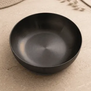 Stainless steel cat bowl in anthracite – non-slip base 300 ml - District 70