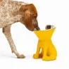 Verhoogde design voerbak voor hond met uitneembare RVS kom &ndash; 1100 ml - United Pets