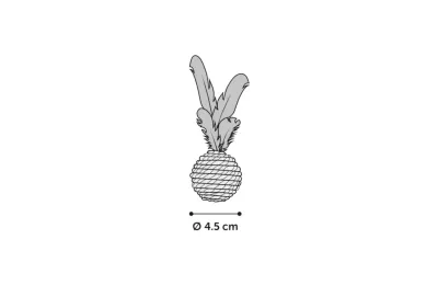 Cat toy rope ball with feathers and clicking sound