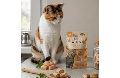 Katzensnacks Soft Wraps Huhn oder Huhn & Lachs &ndash; zarte Gourmet-Happen