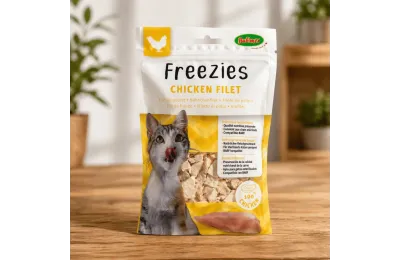 Freeze-dried cat treats &ndash; chicken, duck, salmon or chicken liver &ndash; 30 g &ndash; Bubimex