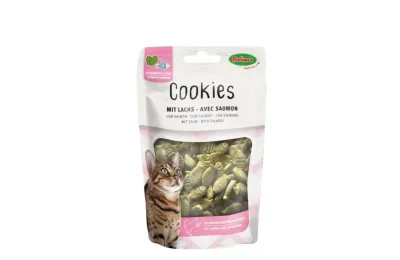 Biscotti per gatti con erba gatta e salmone &ndash; forma di pesce &ndash; 50 g - Bubimex