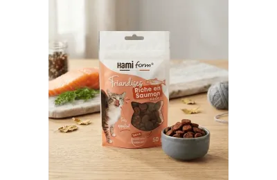 Snack per gatti ricchi di salmone (14%) &ndash; 50 g - Hamiform