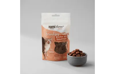 Katzenleckerlis mit hohem Lachsanteil (14 %) &ndash; 50 g - Hamiform