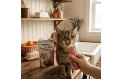 Confezione da 4 snack cremosi per gatti al salmone &ndash; Creamy Sticks (60 g) - Hamiform