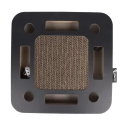 Jeu attrape balles et griffoir pour chats - Forme Carr&eacute;e (noir ou blanc)