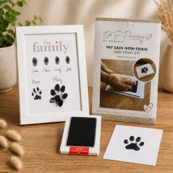 Coffret souvenir empreinte chien et chat &ndash; cadre + recharge
