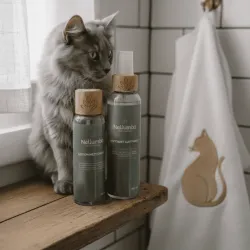 Geschenk-Ensemble Katze Plaisir d&rsquo;offrir | Pflege, Erinnerung & Spielzeug