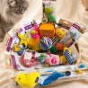 Groot Speelpakket Kat &ndash; Set van 16 speeltjes met kattenkruid, ballen, veren en kattenhengel