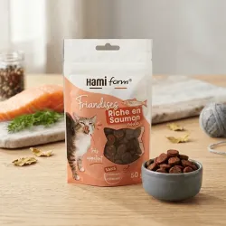 Anti-verspilling: kattensnacks met zalm 50 g