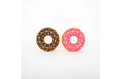 Jouet Gourmand pour Chiens &ndash; Donutz en Latex (Chocolat ou Fraise)