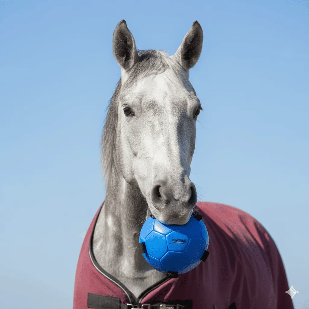 Jouet pour Chevaux &ndash; Balle d&rsquo;occupation Bleue