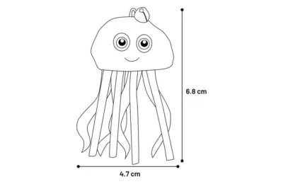 Gele Octopus Kattenspeeltje met Bel & Kattenkruid | Merlin&Cie